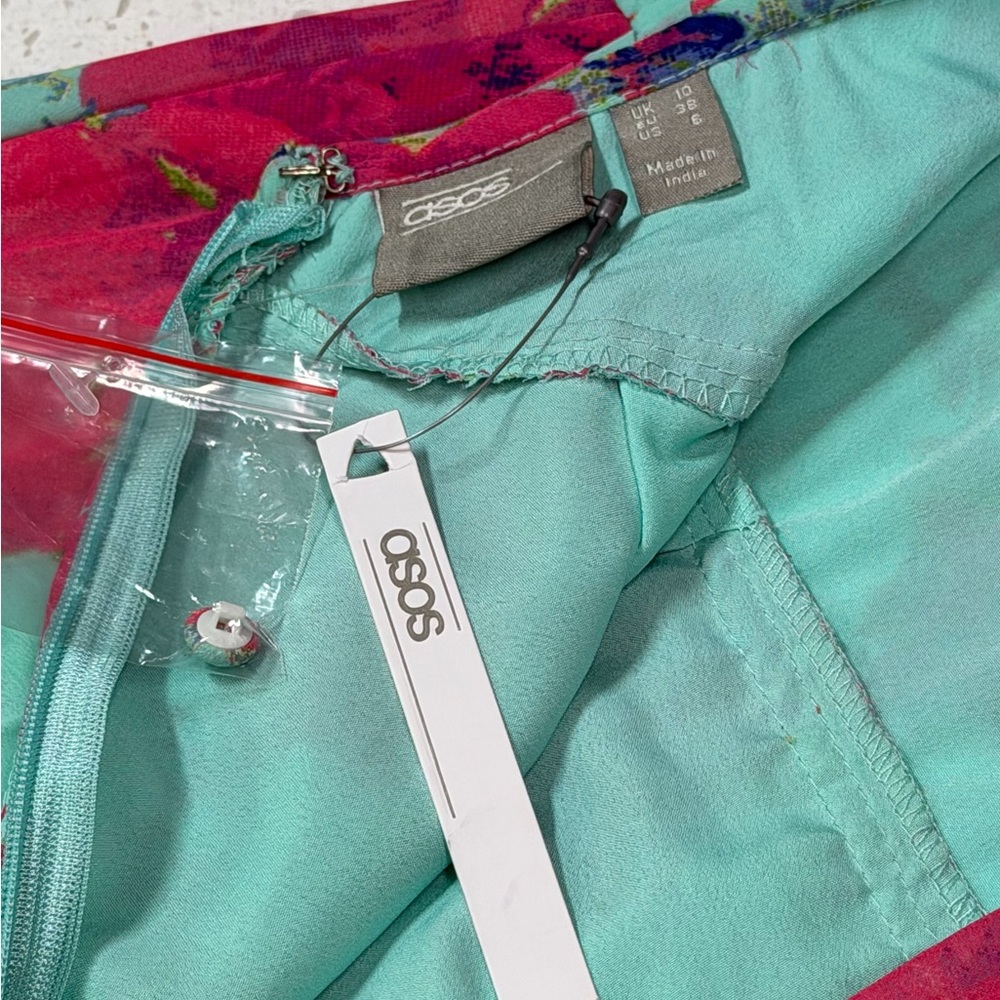 ASOS Teal and Pink Floral Garment - Picture 8 of 12